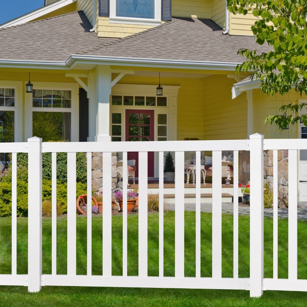 Sturbridge 4 ft. H x 6 ft. W No-Dig Vinyl Fence Panel Kit with Post