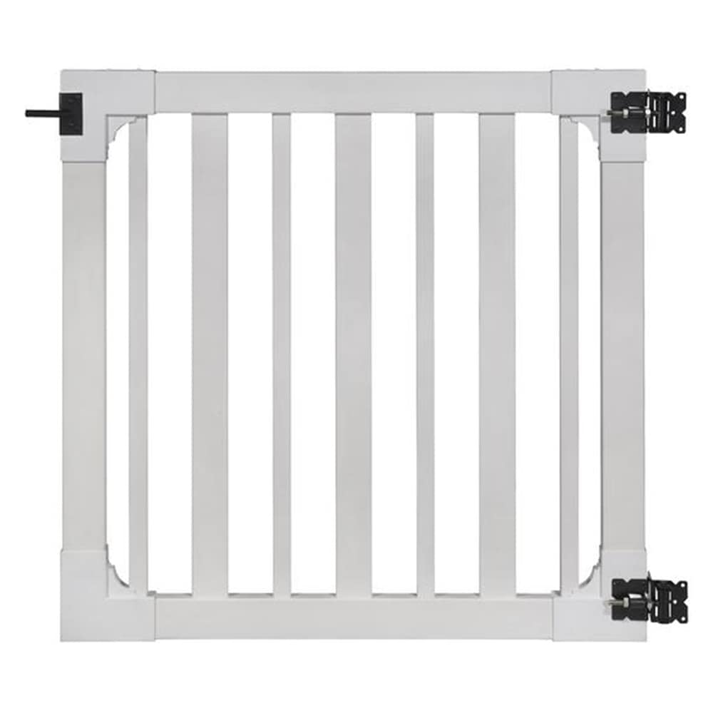 Sturbridge 4 ft. x 4 ft. Vinyl Yard & Pool Gate with Stainless Steel Hardware