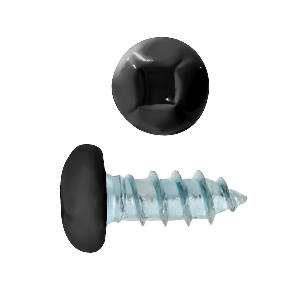 Vis à soffite à tête cylindrique à entraînement carré #6 x 3/8 de pouce, noires, 100 pièces