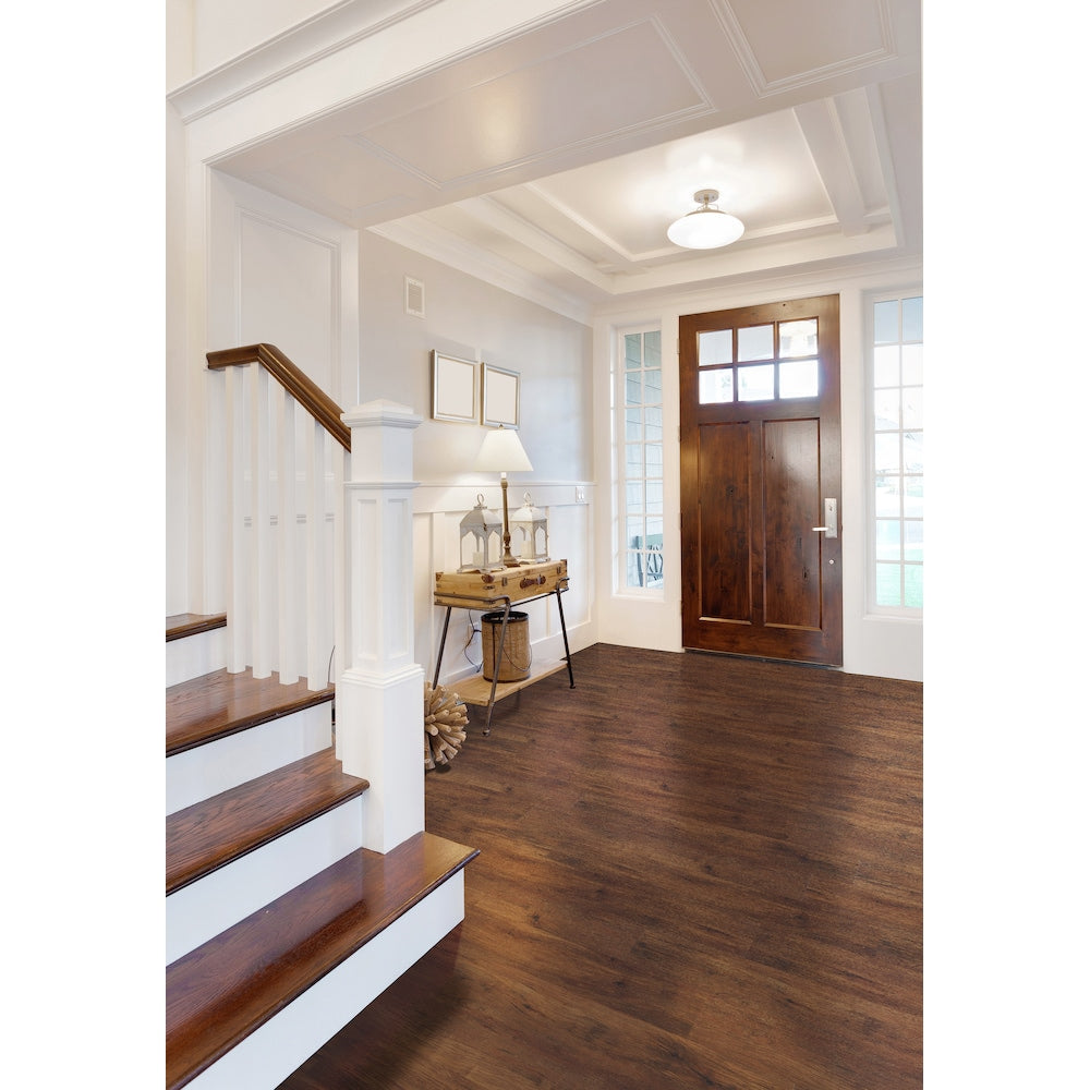 Plancher de vinyle de luxe Herritage Antique Mahogany 7,13 po x 48,03 po (19,02 pi2/boîte)