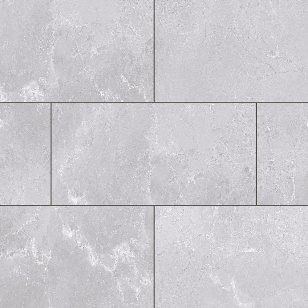 Bay Area Fog 22MIL x 12 in. W x 23.8 in. L x 6.5 mm Grey Marble & Stone Look Vinyl Tile Flooring (23.82 sq.ft./case)