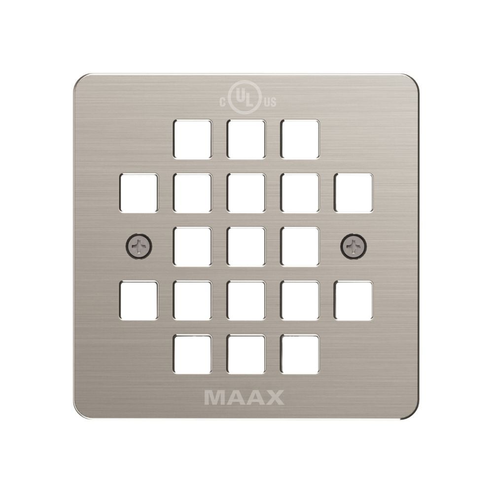 Square Drain Grid in Brushed Nickel