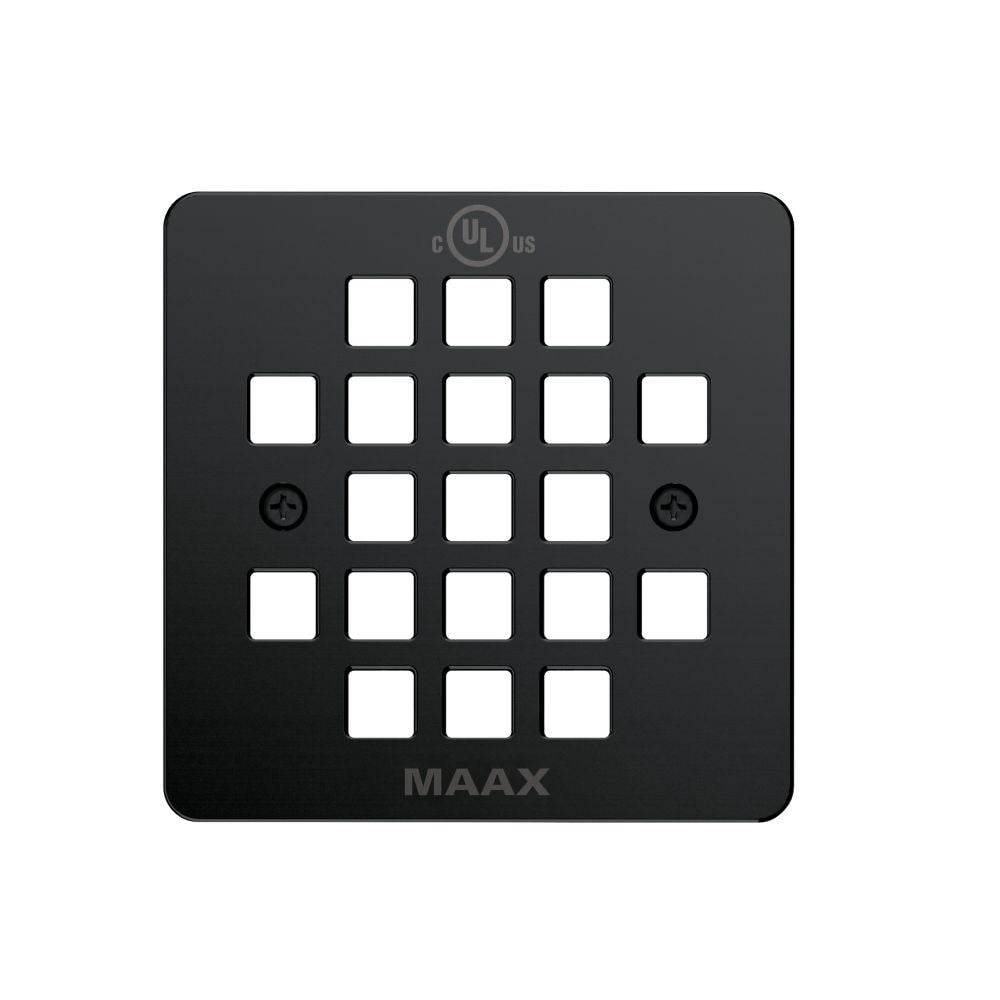 Square Drain Grid in Matte Black