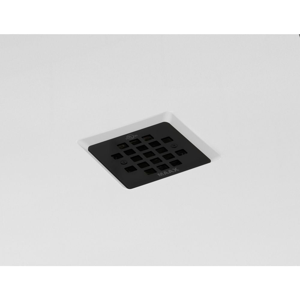 Square Drain Grid in Matte Black
