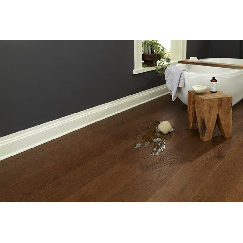 Plancher de bois franc imperméable, large, 0,31 po x 7,48 po x longueur variable, Amaretto (17,47 pi2/bte)