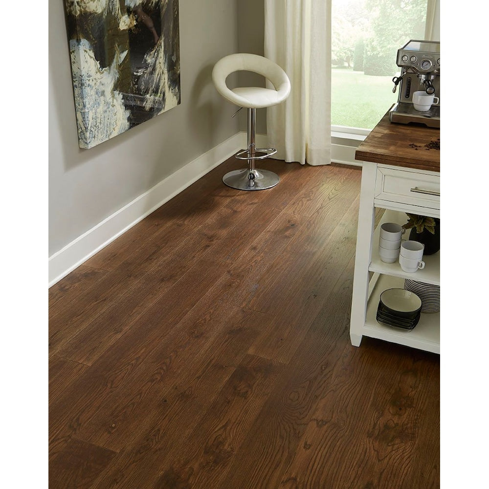 Plancher de bois franc imperméable, large, 0,31 po x 7,48 po x longueur variable, Amaretto (17,47 pi2/bte)