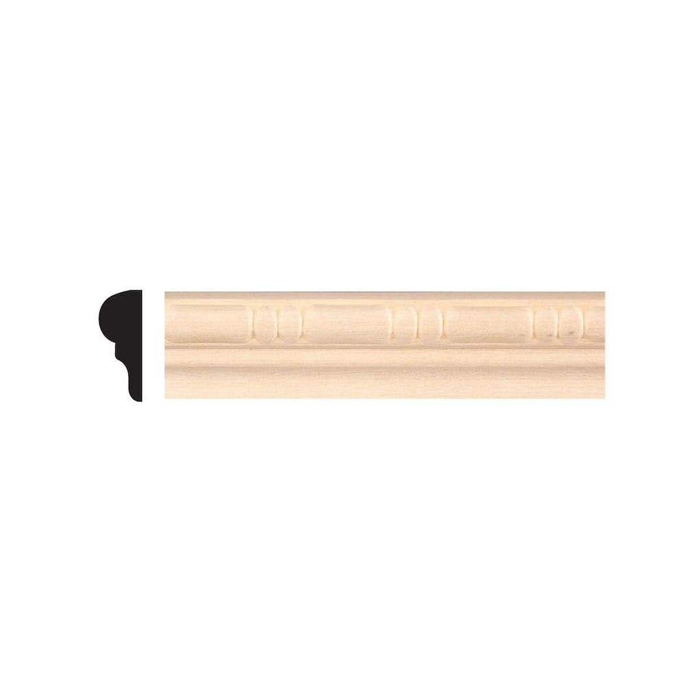 5/16-inch x 11/16-inch x 8-inch Unfinished Paintable Baseboard Decorative Moulding in Tan