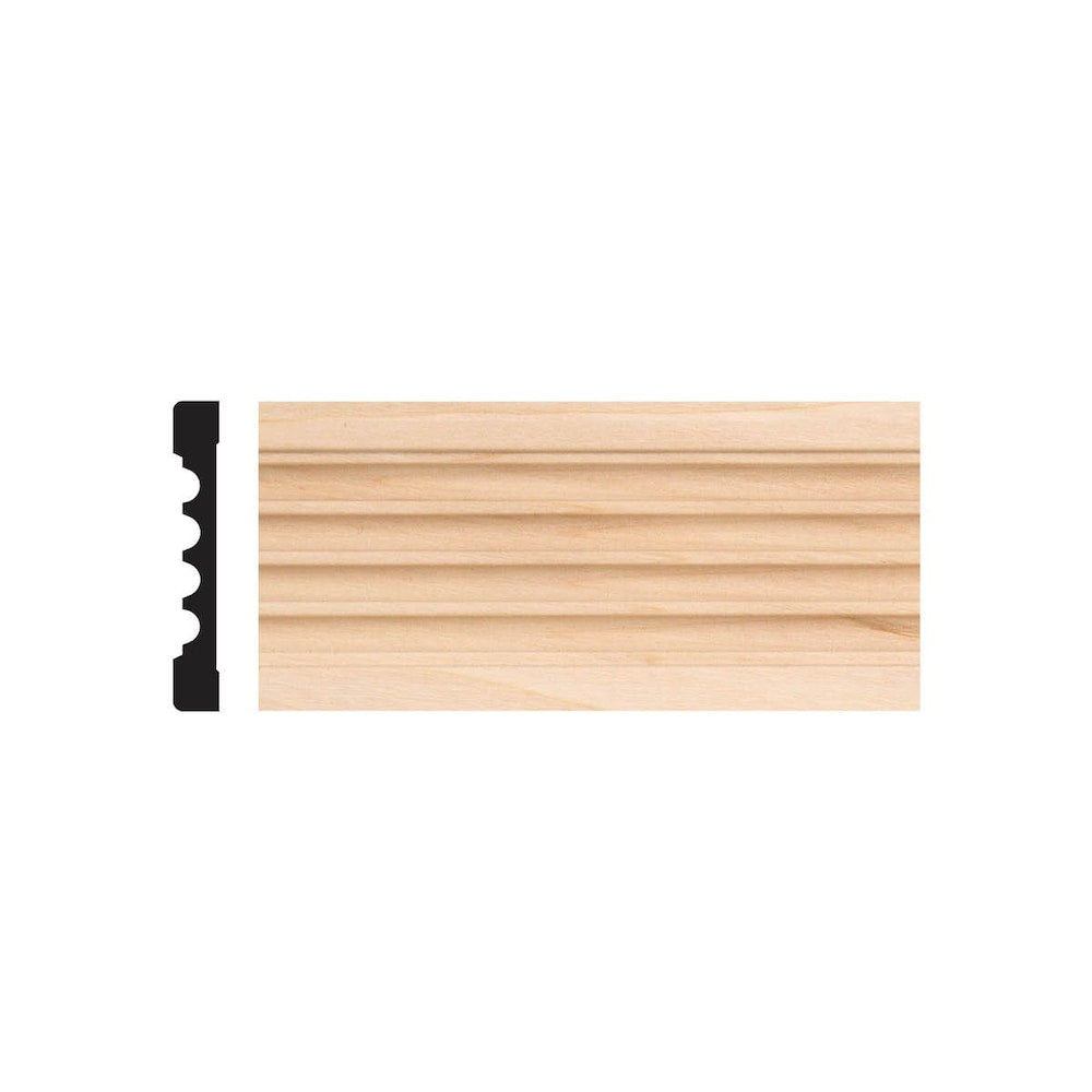 3/8-inch x 2.1/4-inch x 8-inch Unfinished Paintable Hardwood Decorative Basswood Casing in Tan