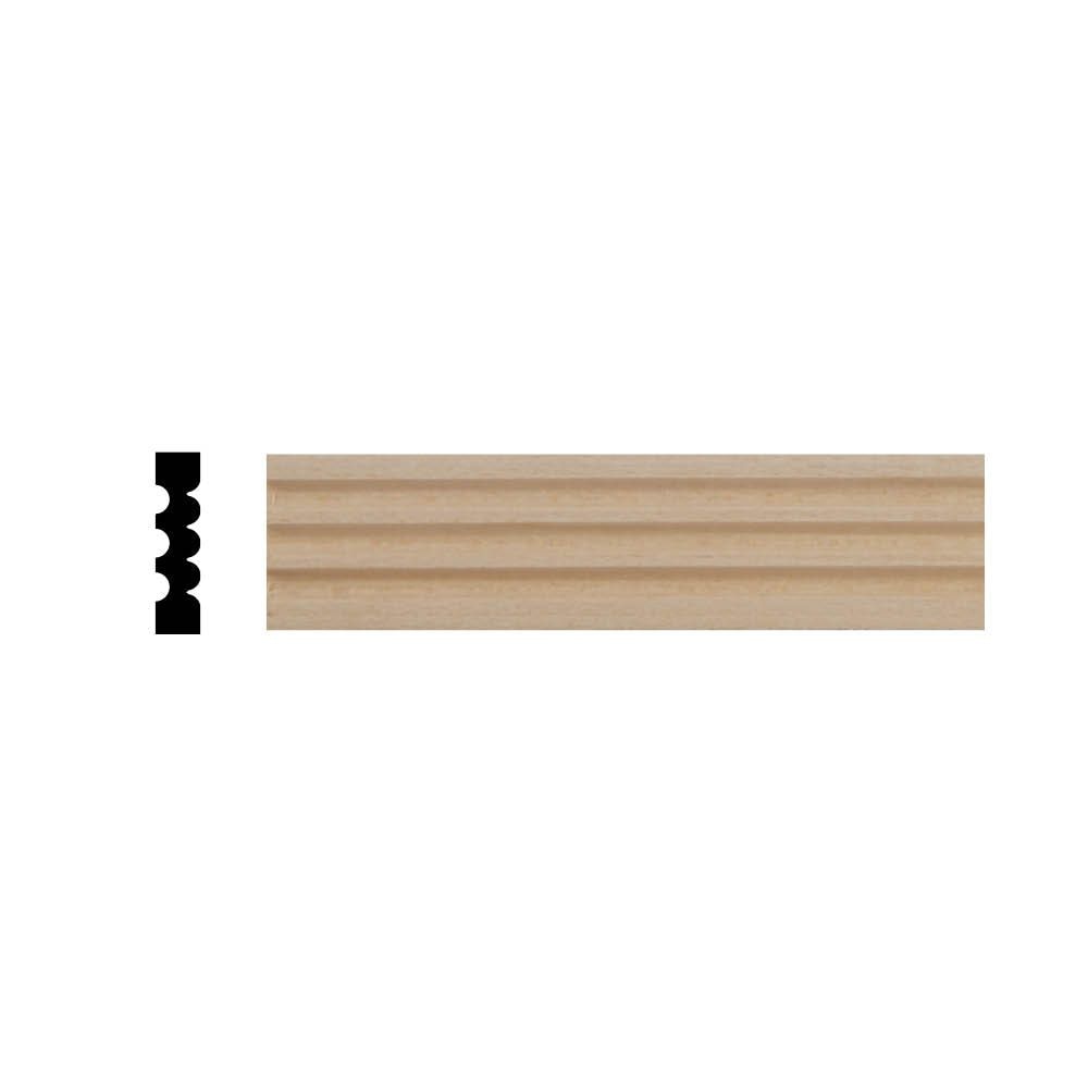 1/4-inch x 1-inch x 4 ft. Unfinished Paintable Hardwood Decorative Rope Pattern Moulding in Tan