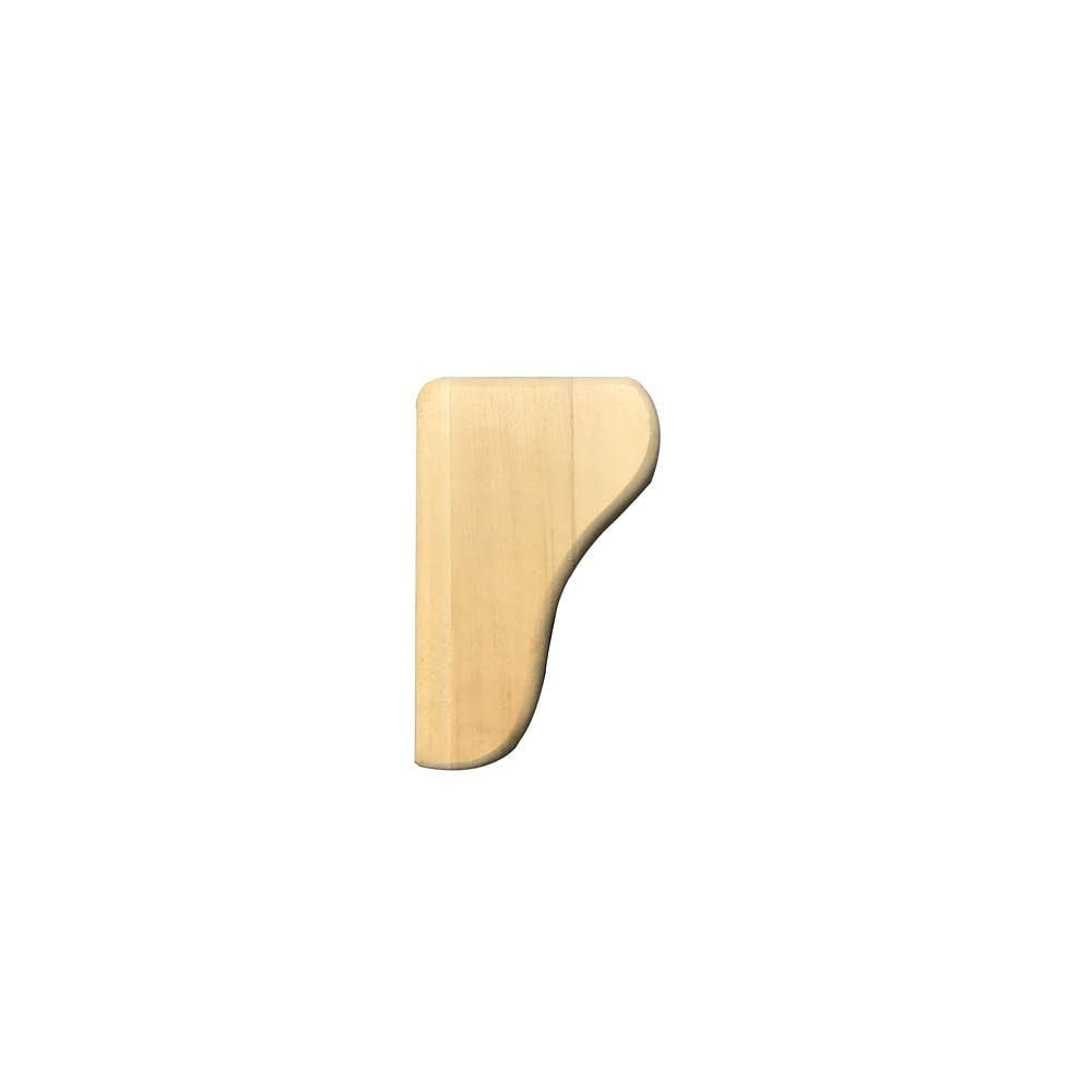 6.1/2-inch x 4-inch x 3-inch Unfinished Paintable Stainable Hardwood Corbel in Tan