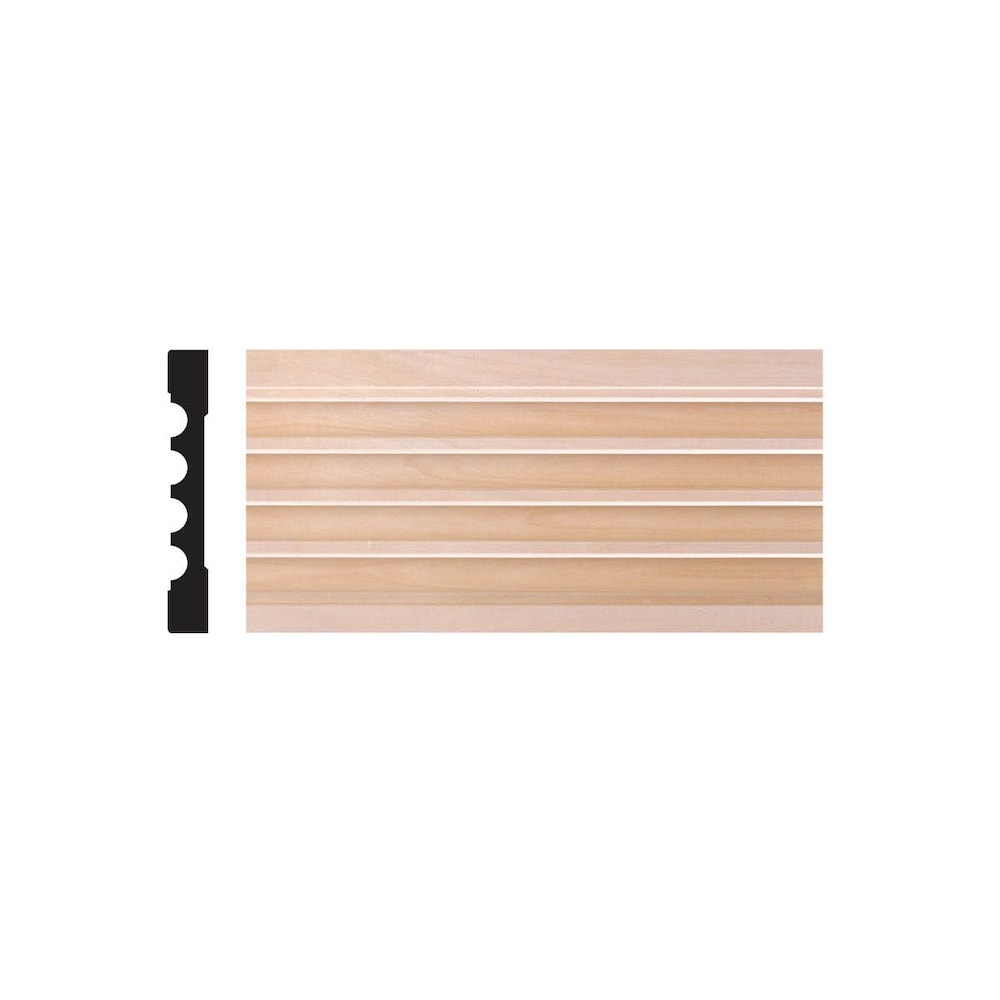 3/4-inch x 5.1/4-inch x 7-inch Unfinished Paintable Wood Decorative Basswood Casing in Tan