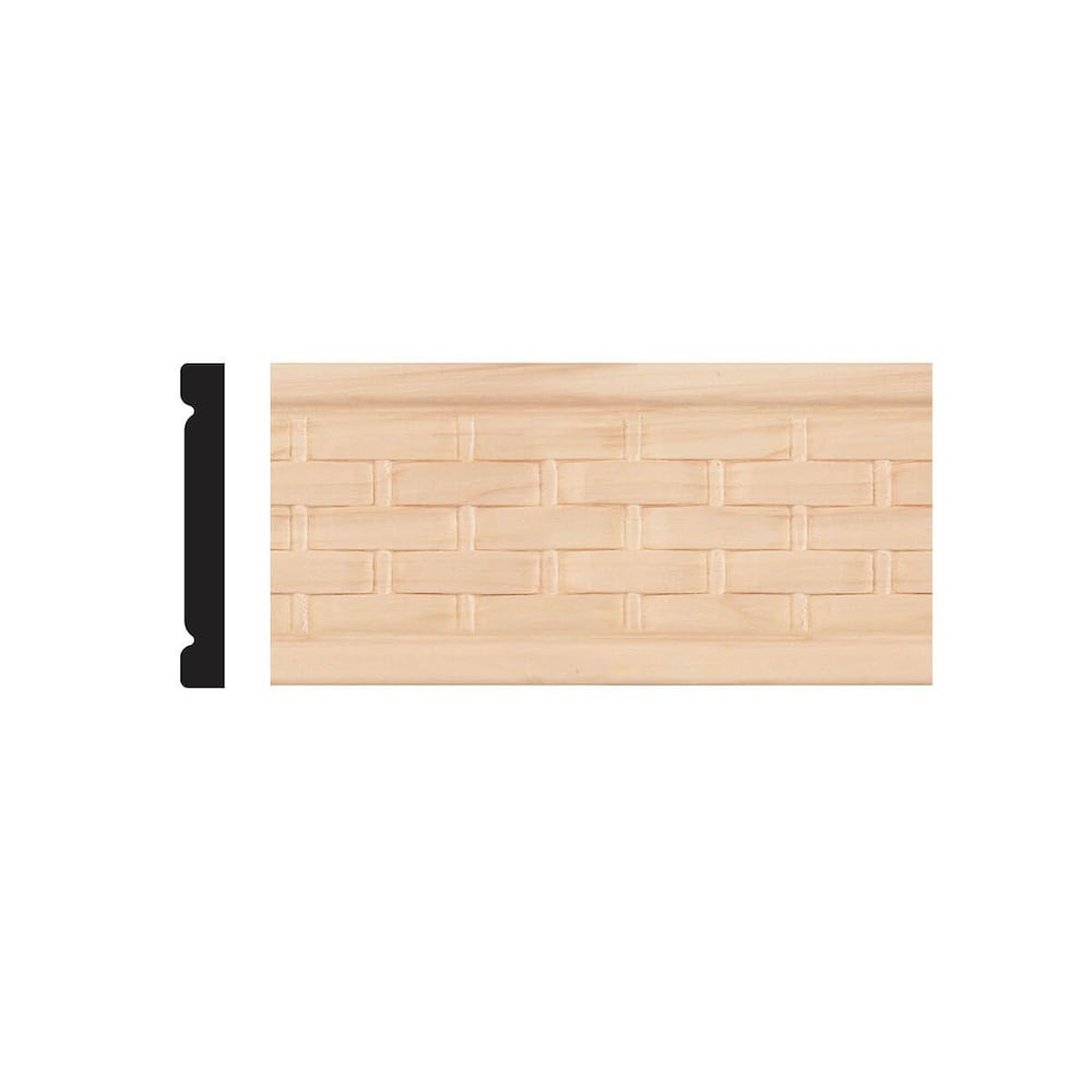 3/8-inch x 2.1/2-inch x 8-inch Unfinished Paintable Hardwood Decorative Basswood Casing in Tan