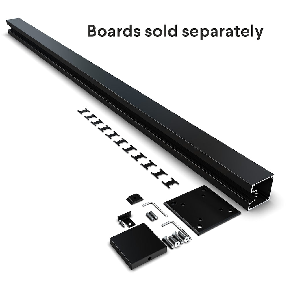 72" Aluminum Fence End Post & Hardware Kit Black ( Kit A6)