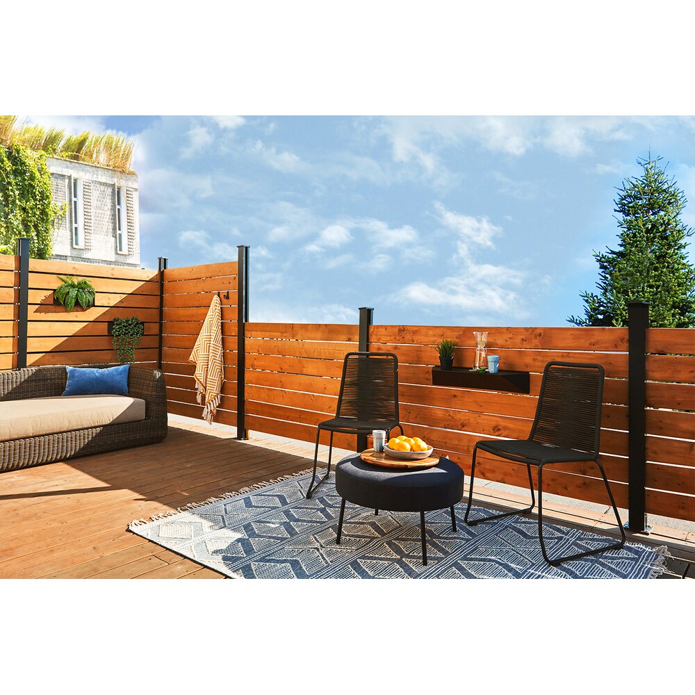 44" Aluminum Fence Corner Post & Hardware Kit Black ( Kit B4)