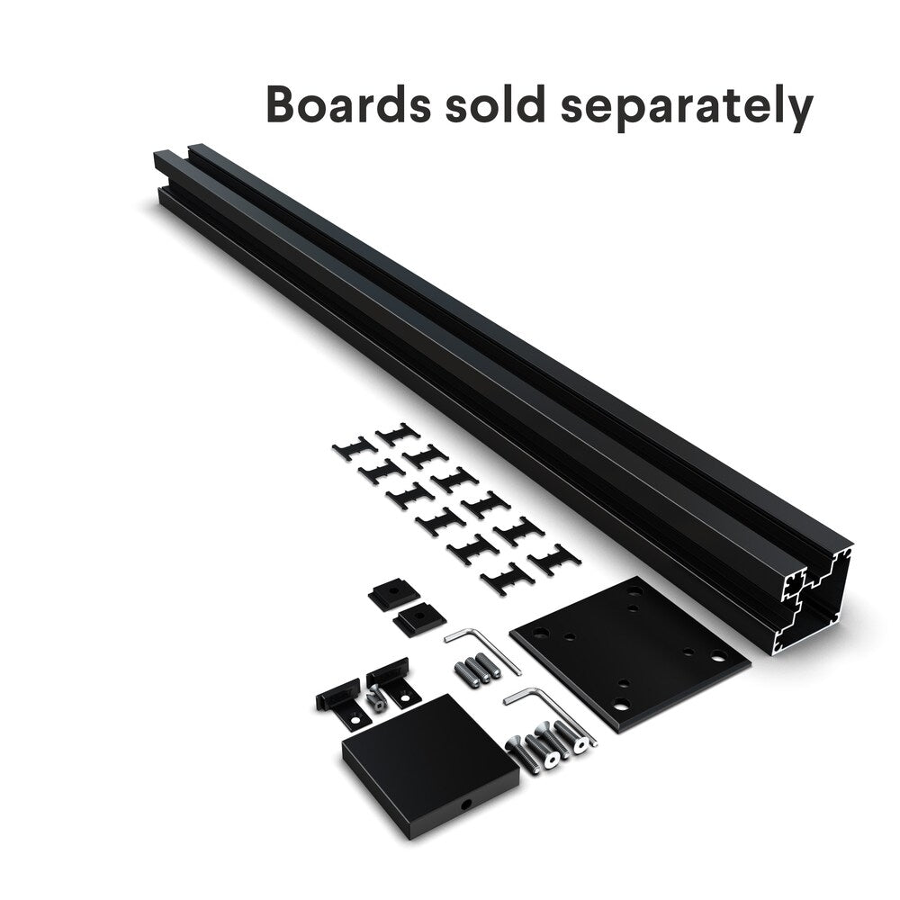 44" Aluminum Fence Corner Post & Hardware Kit Black ( Kit B4)