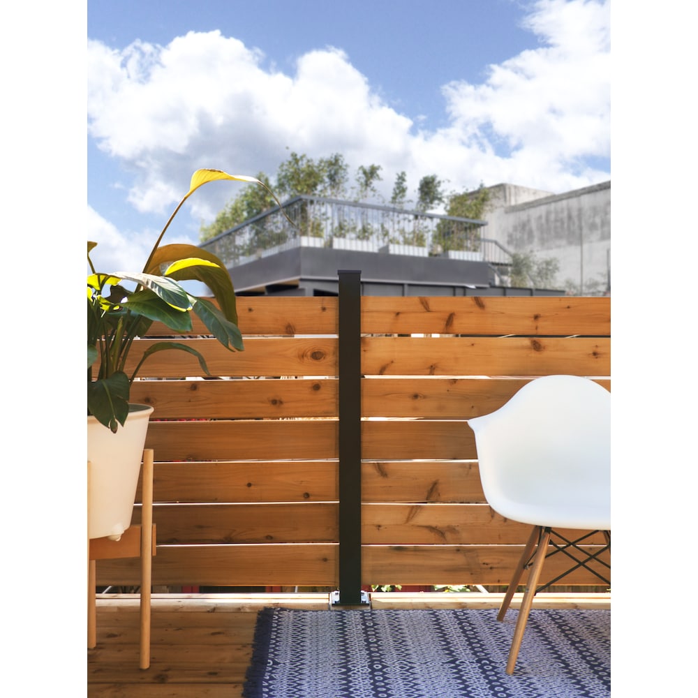 44" Aluminum Fence Line Post & Hardware Kit Black ( Kit C4)