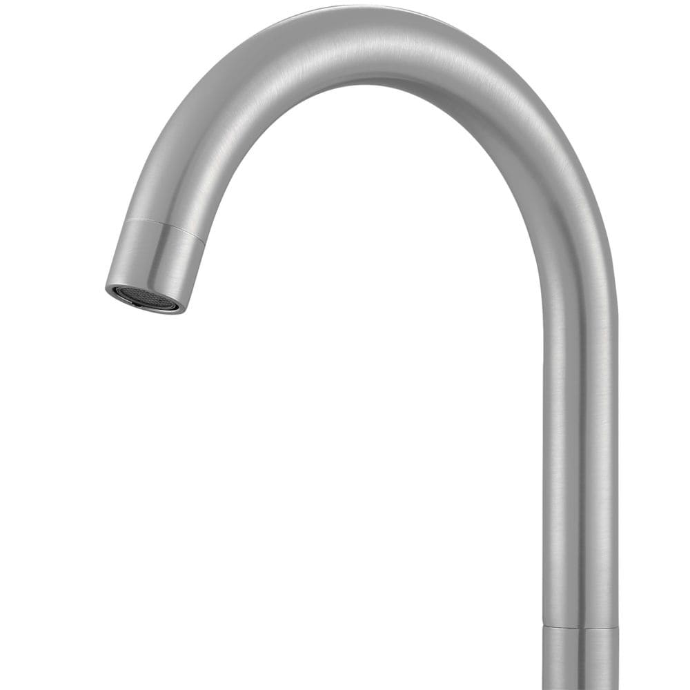 Ava 8-inch Widespread Cross 2-Handle Bathroom Faucet in Brushed Nickel Finish