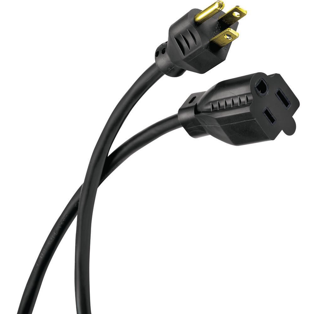15 ft. 16 Gauge 13 Amps Indoor & Outdoor Light Duty Extension Cord, Black