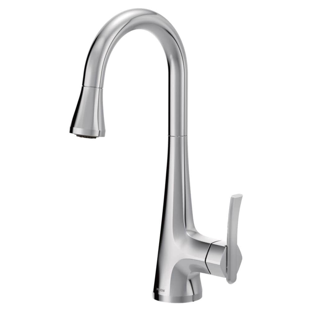 Sinema Single-Handle High Arc Pulldown Bar Faucet In Chrome