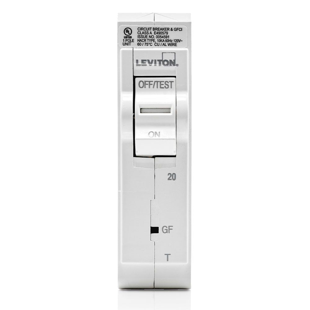 1-Pole 20A 120V Thermal Magnetic GFCI Plug-on Circuit Breaker