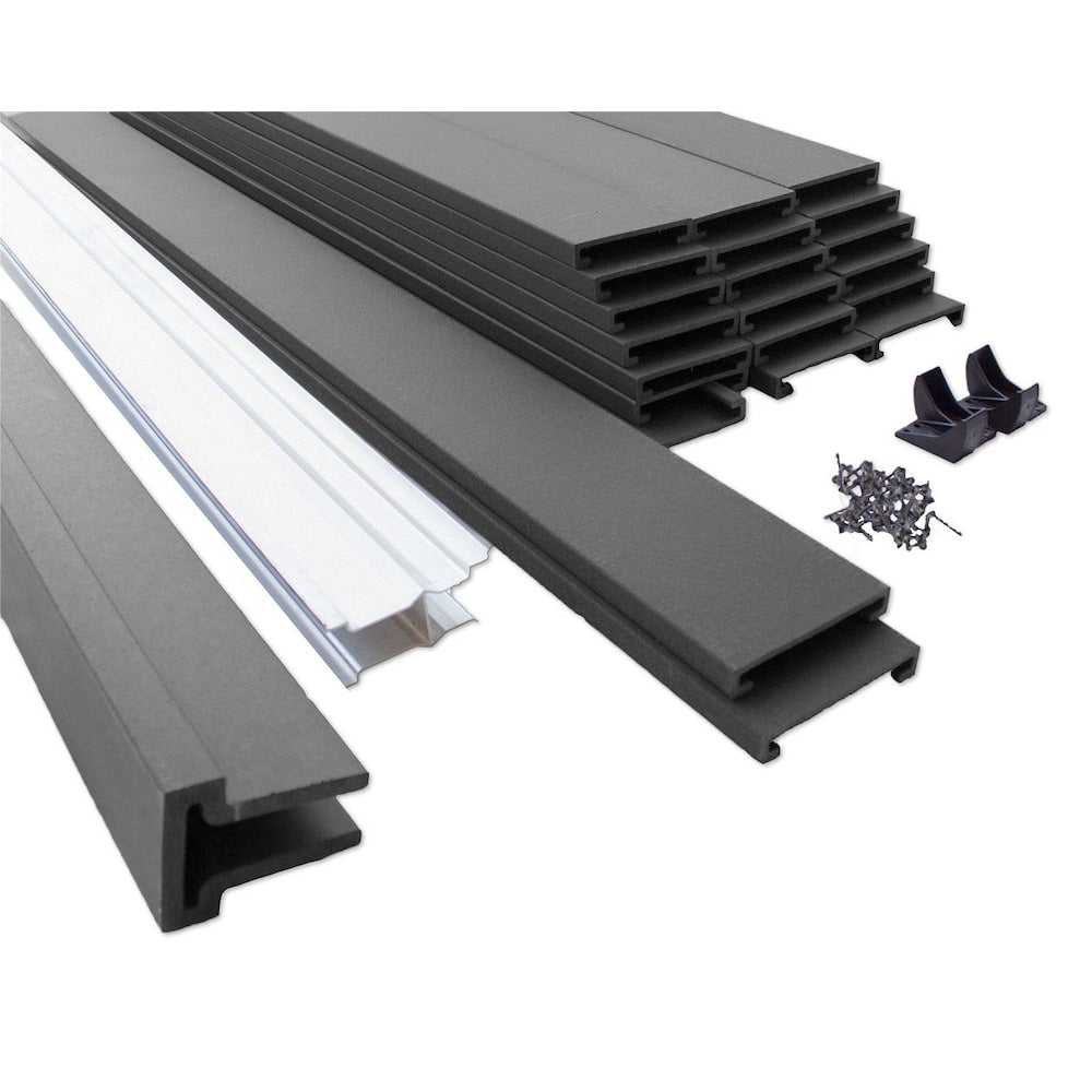 6 ft . X 8 ft. Trex Seclusions Winchester Grey Fence Panel Kit 5-Pack