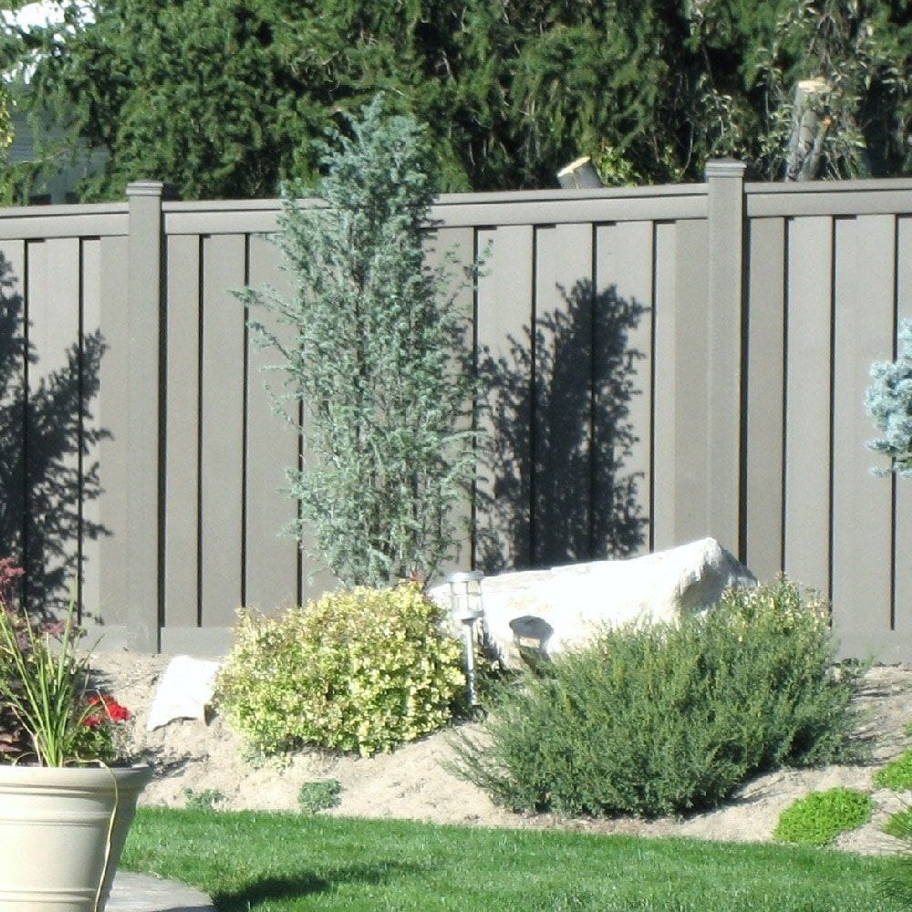 6 ft . X 8 ft. Trex Seclusions Winchester Grey Fence Panel Kit 5-Pack
