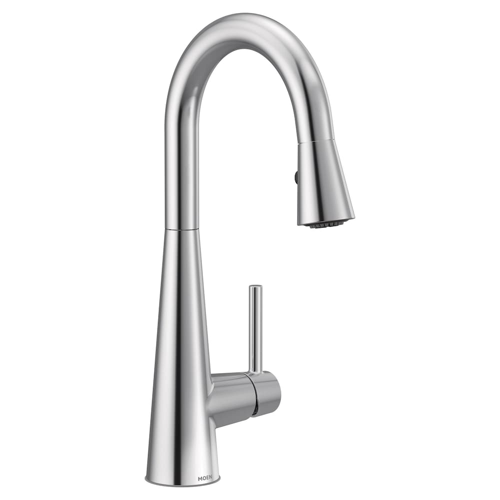 Robinet de bar élégant à poignée unique et à arc élevé en chrome