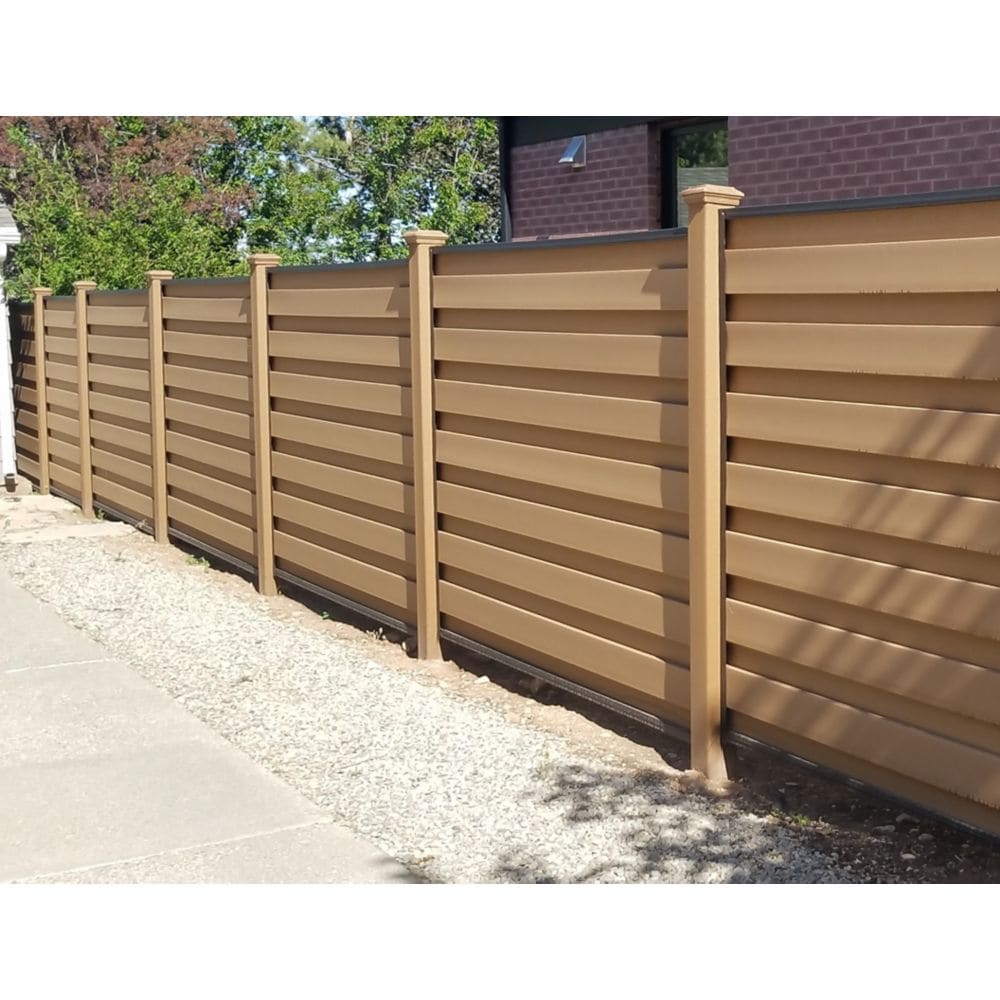 6 ft . X 8 ft. Trex Horizons Saddle Brown Fence Panel Kit 5-Pack