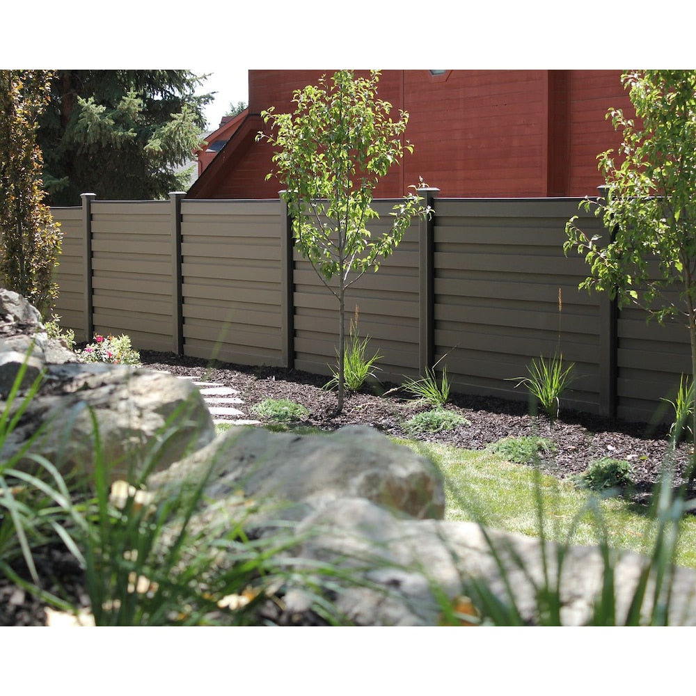 6 ft . X 8 ft. Trex Horizons Winchester Grey Fence Panel Kit 5-Pack