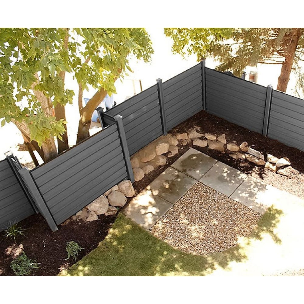 6 ft . X 8 ft. Trex Horizons Winchester Grey Fence Panel Kit 5-Pack