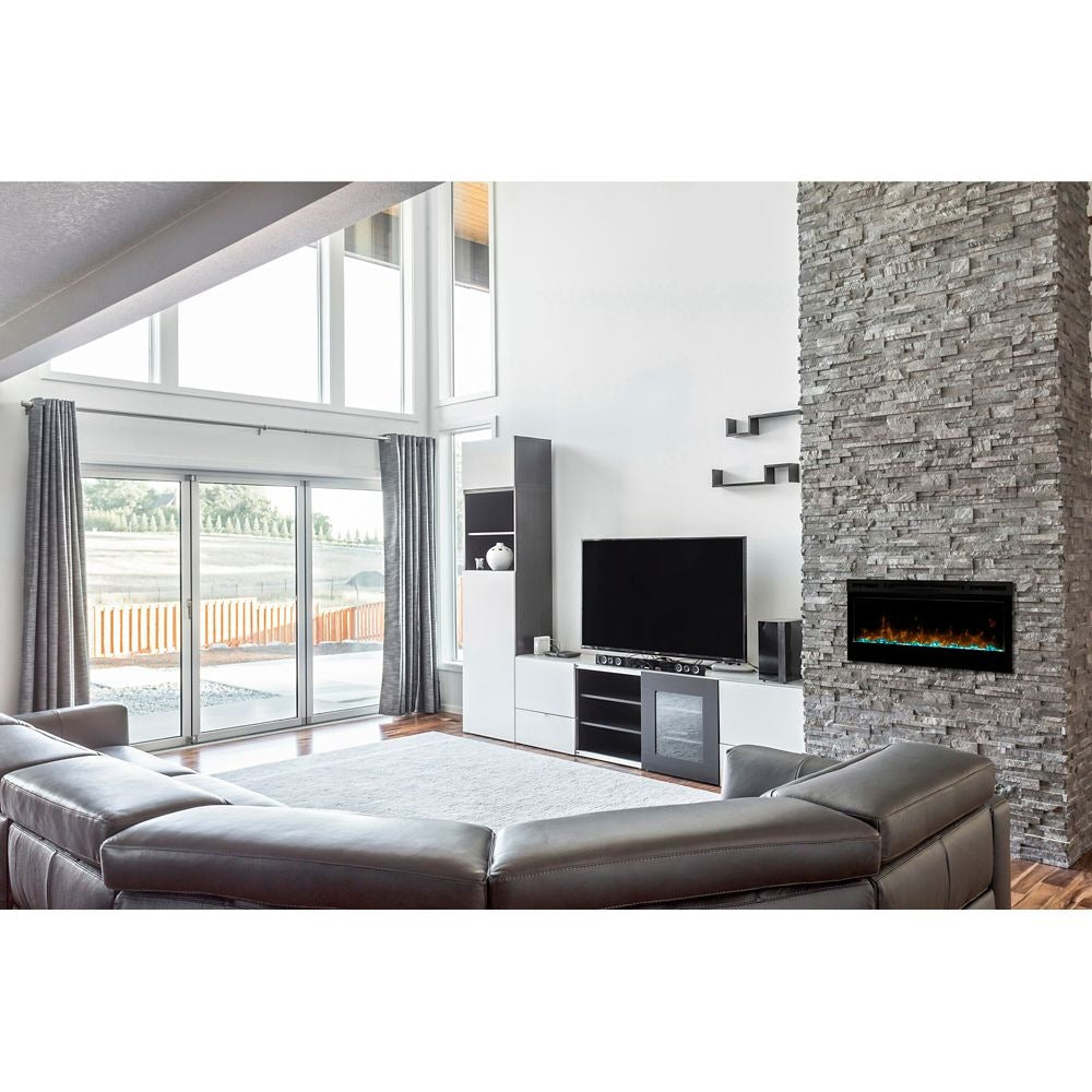 Dimplex Prism Series 34" Wall-Mounted Electric Fireplace with Acrylic Ember Bed