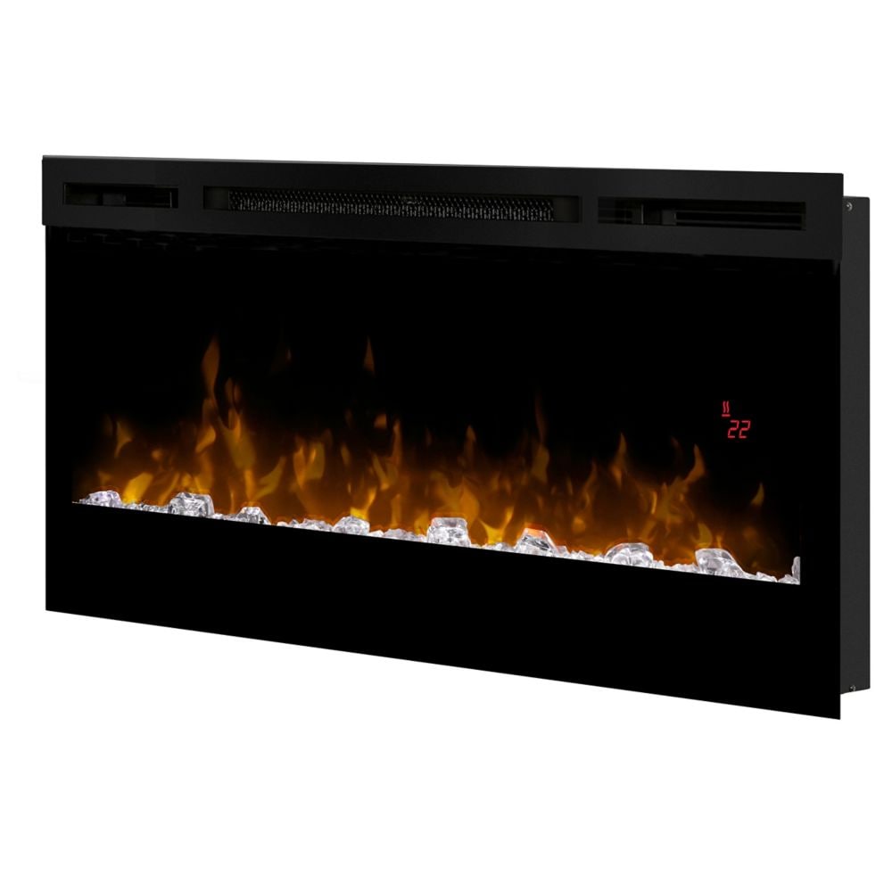Dimplex Prism Series 34" Wall-Mounted Electric Fireplace with Acrylic Ember Bed
