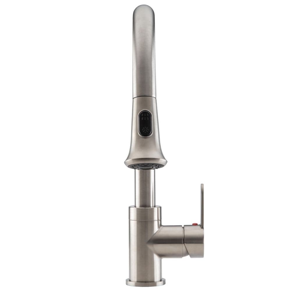 Rivella Single-Handle Pull-Down Kitchen Faucet with Dual Spray in Brushed Nickel