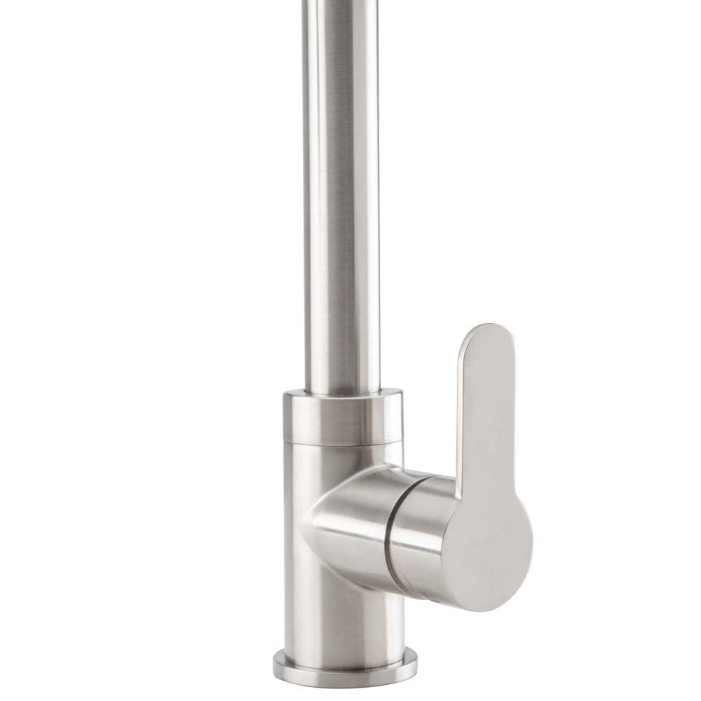 Rivella Single-Handle Pull-Down Kitchen Faucet with Dual Spray in Brushed Nickel