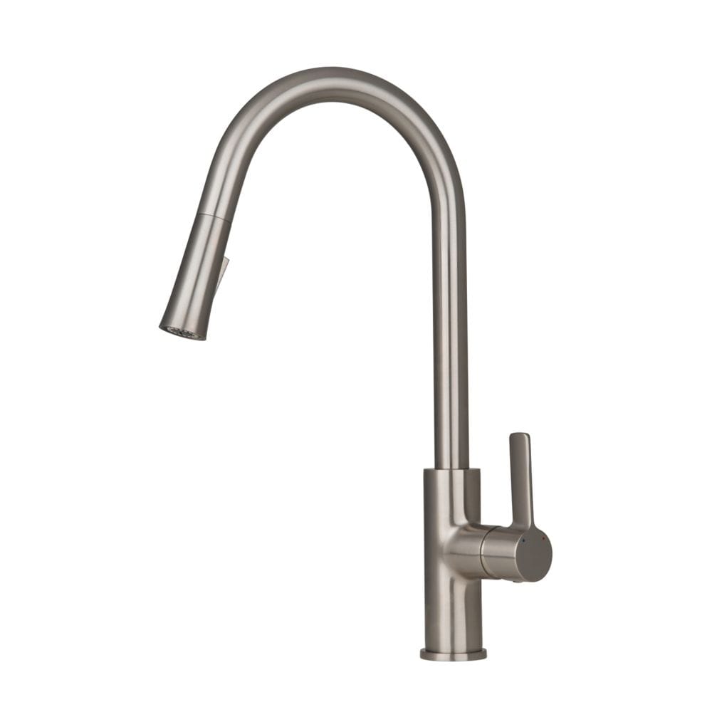 Aria Single-Handle Pull-Down Kitchen Faucet with Dual Spray in Brushed Nickel