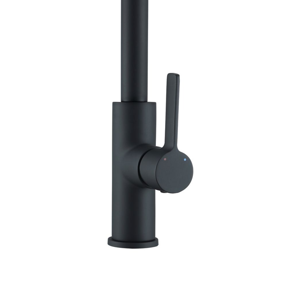 Aria Single-Handle Pull-Down Kitchen Faucet with Dual Spray in Matte Black