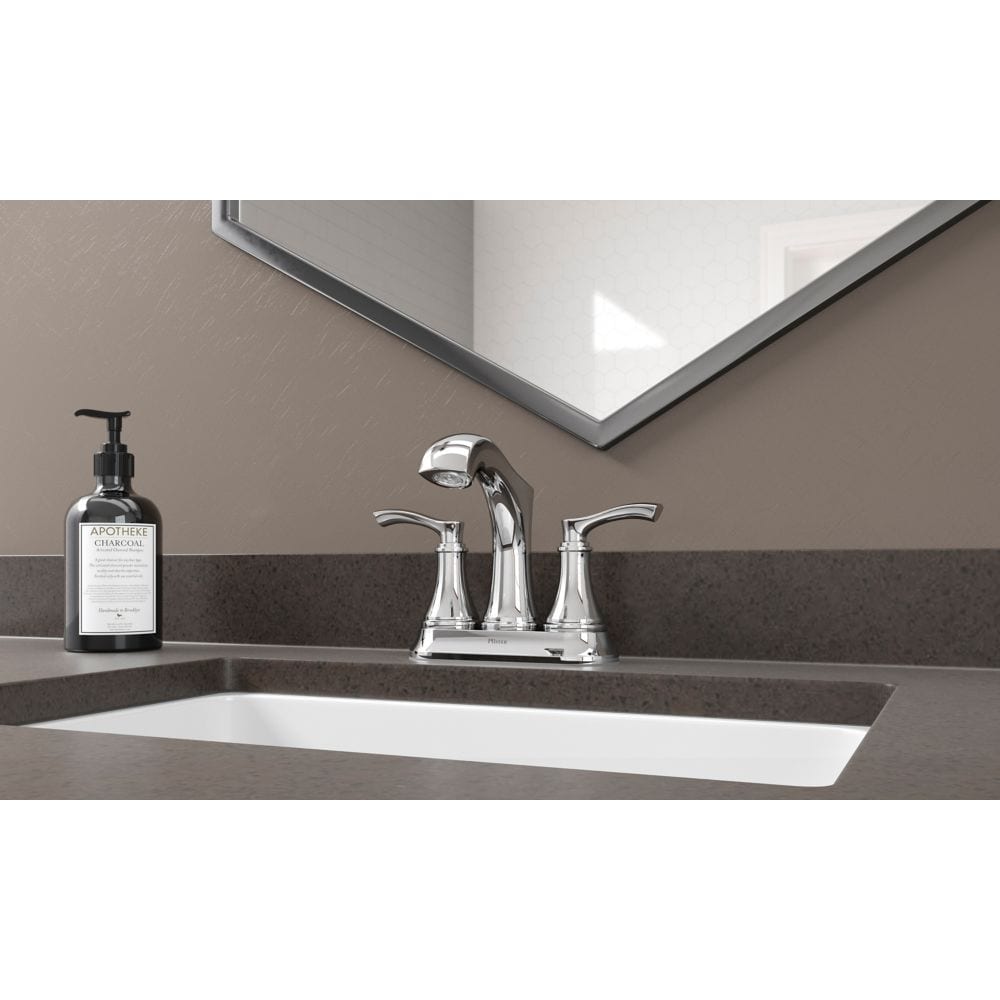 Auden 2-Handle 4-inch Centerset Polished Chrome Bathroom Sink Faucet/Tap