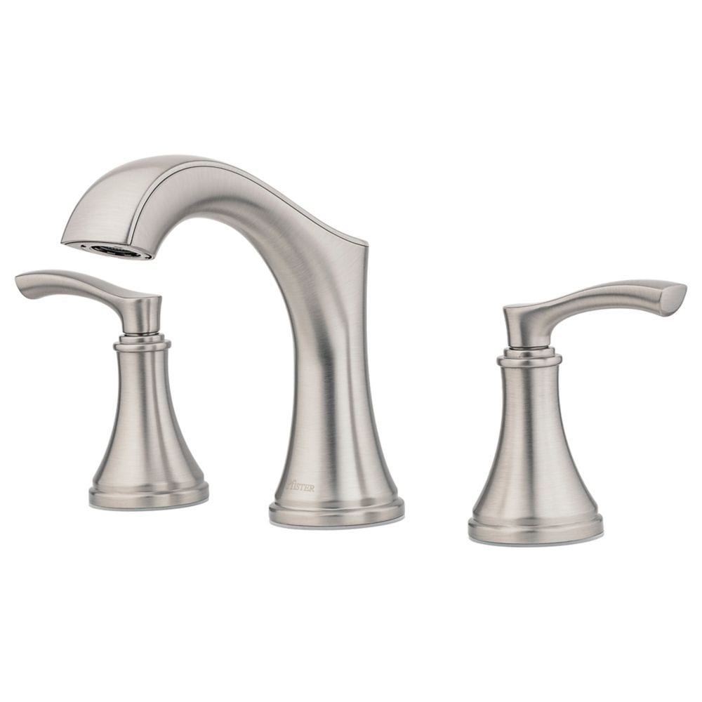 Auden 2-Handle 8-inch Widespread Brushed Nickel Bathroom Sink Faucet/Tap