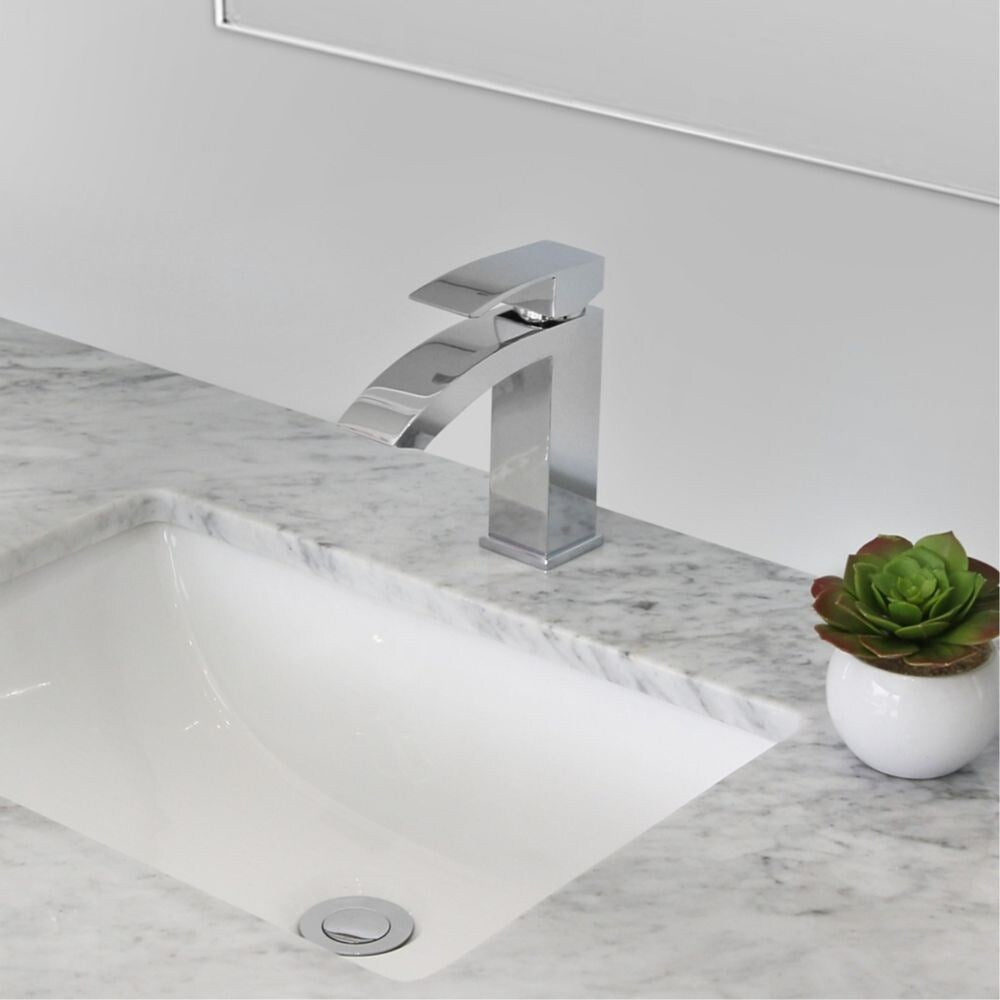Modern Single Handle Polished Chrome Bathroom Faucet
