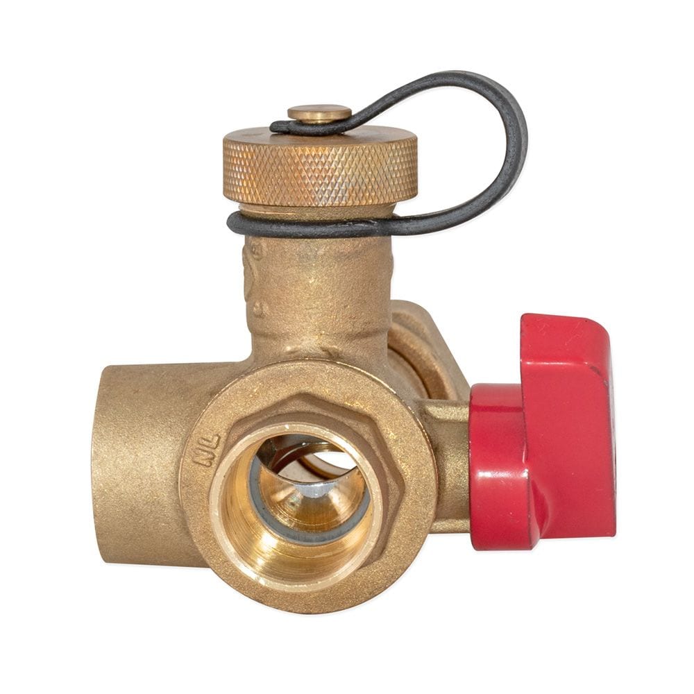 Vanne de service pour chauffe-eau sans réservoir, 3/4 po FNPT Union x 3/4 po NPT