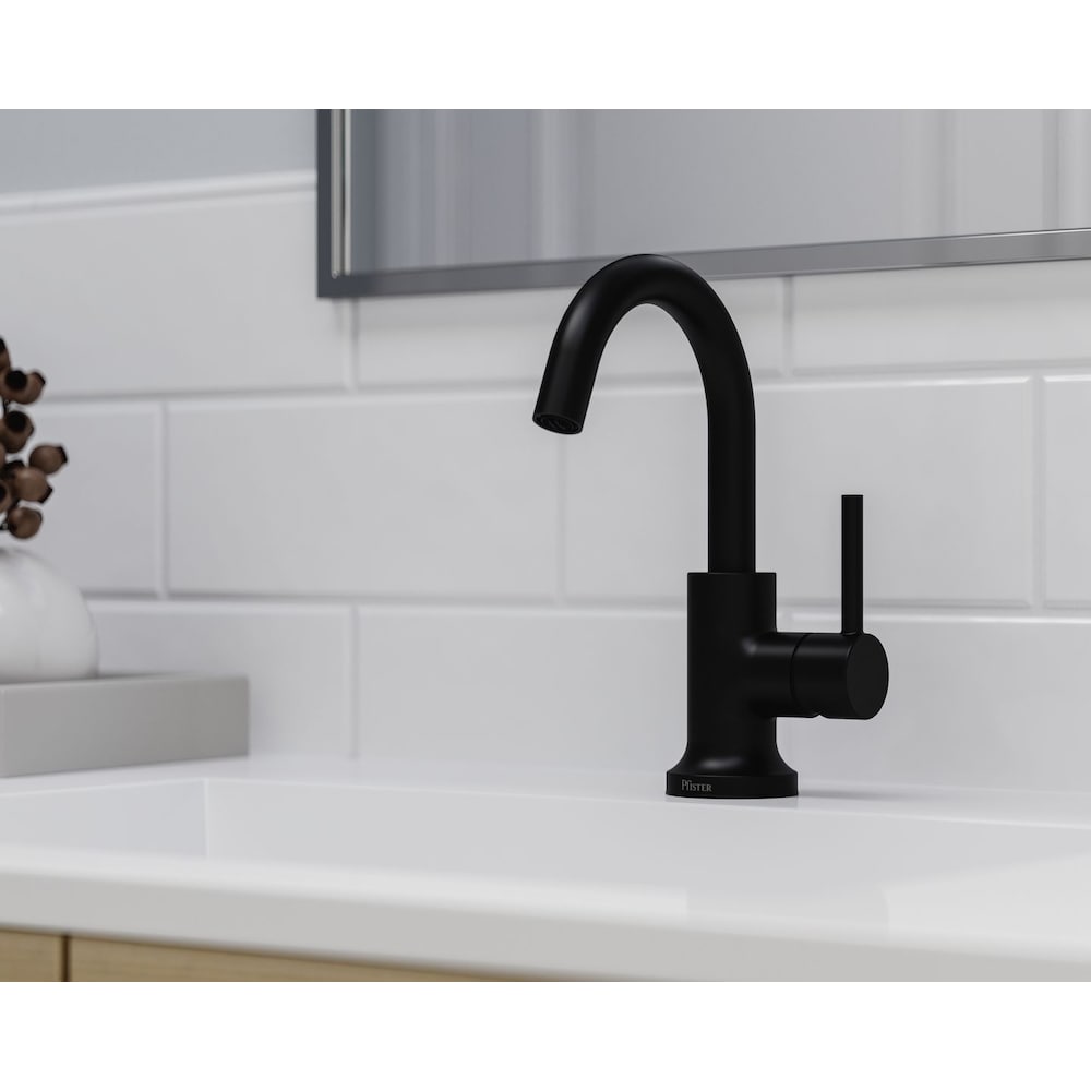Zeelan Single Handle 1 or 3 Hole Matte Black Bathroom Sink Faucet/Tap