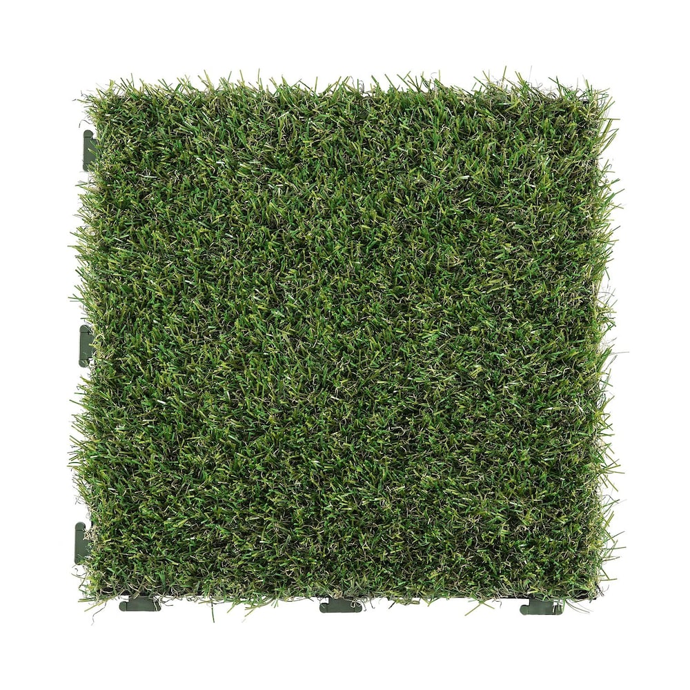 12-inch x 12-inch Artificial Turf Interlocking Tiles