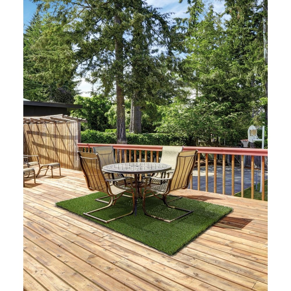 12-inch x 12-inch Artificial Turf Interlocking Tiles