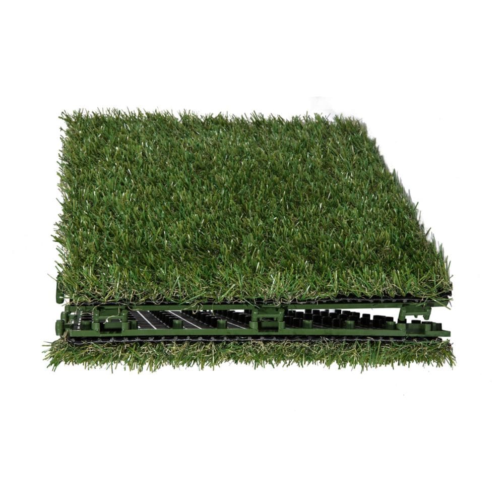 12-inch x 12-inch Artificial Turf Interlocking Tiles