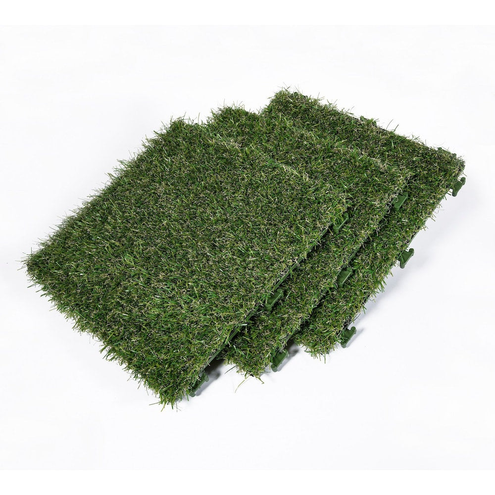12-inch x 12-inch Artificial Turf Interlocking Tiles