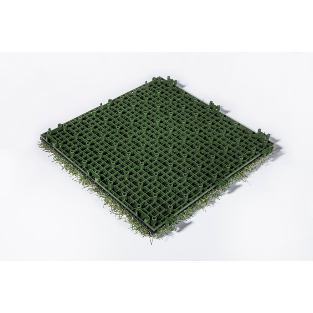 12-inch x 12-inch Artificial Turf Interlocking Tiles