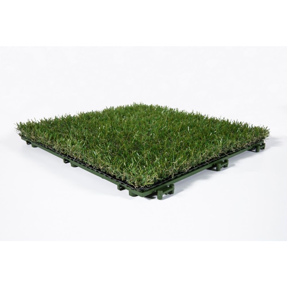 12-inch x 12-inch Artificial Turf Interlocking Tiles