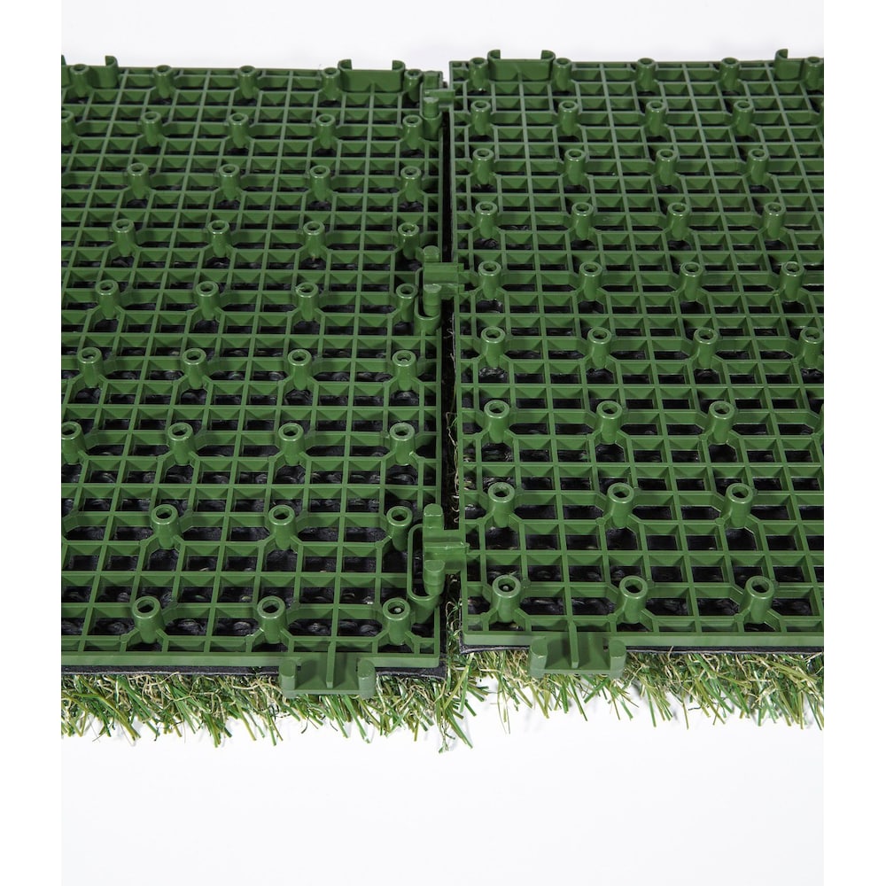 12-inch x 12-inch Artificial Turf Interlocking Tiles