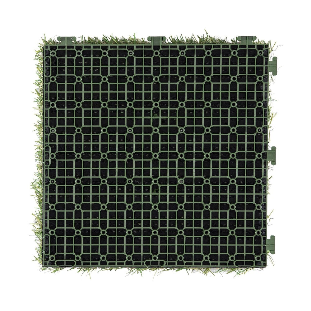 12-inch x 12-inch Artificial Turf Interlocking Tiles