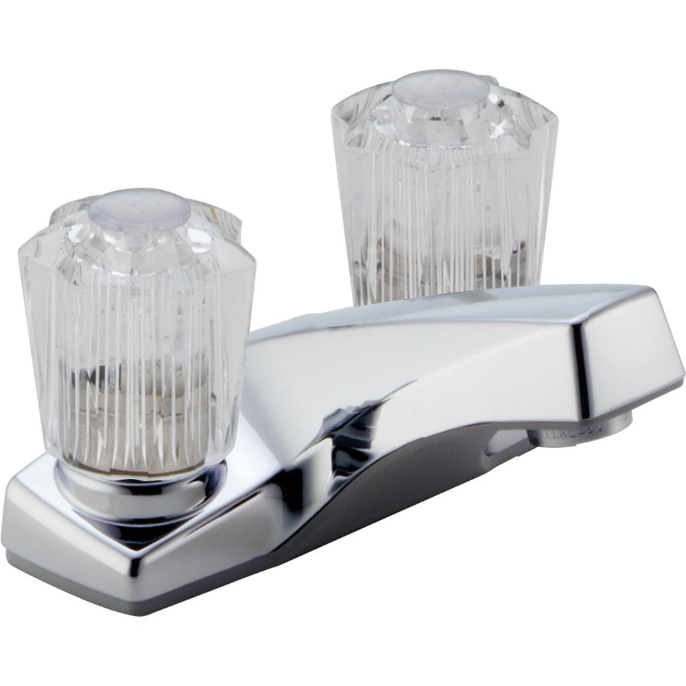 2 Handle Centerset Bathroom Sink Faucet - Less Pop-Up in Chrome